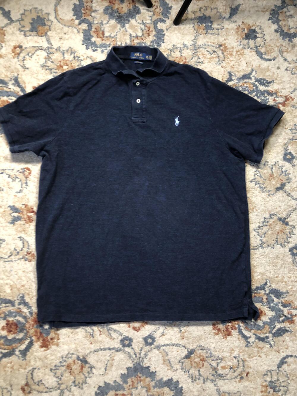 Polo Ralph Lauren Polo Shirt Mens 2XL Navy Blue Classic Fit Pony Big Logo Casual